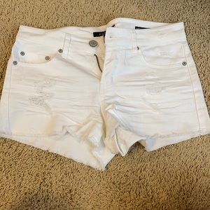 White Jean Shorts